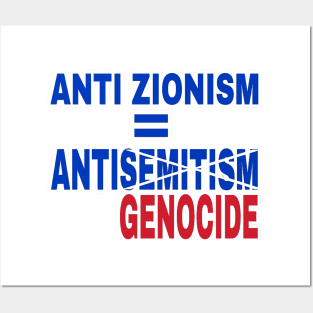 AntiZionism ≠ AntiSemitism = Anti-Genocide - Front Posters and Art